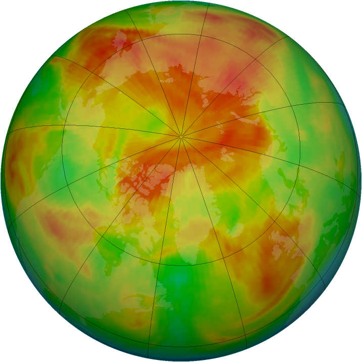 Arctic ozone map for 27 April 1983